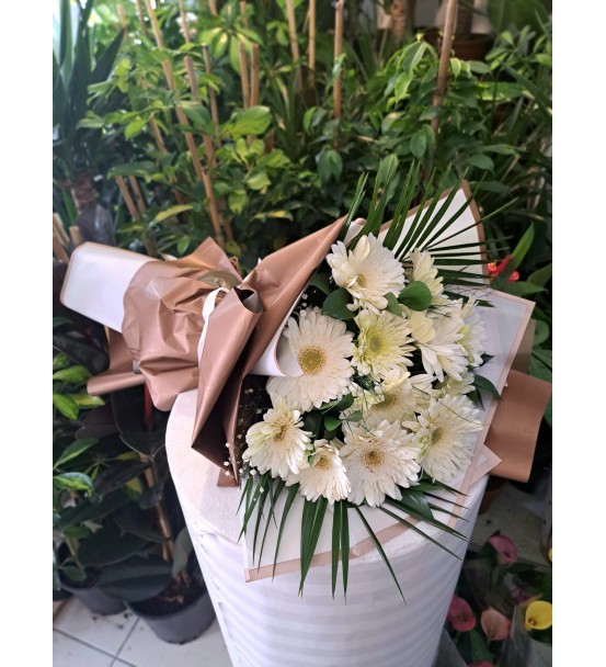 BEYAZ GERBERA BUKETİ